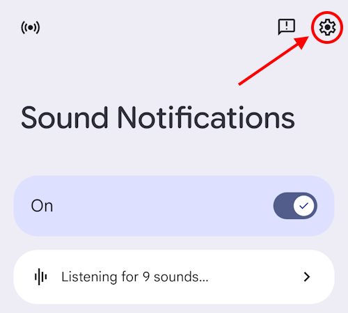 Tap the Settings icon in the top-right corner